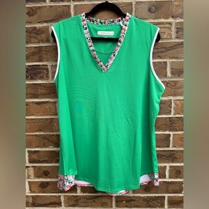 PEBBLE BEACH DRY-LUXE FLORAL GREEN‎ 
GOLF TENNIS TANK TOP WOMENS XXL